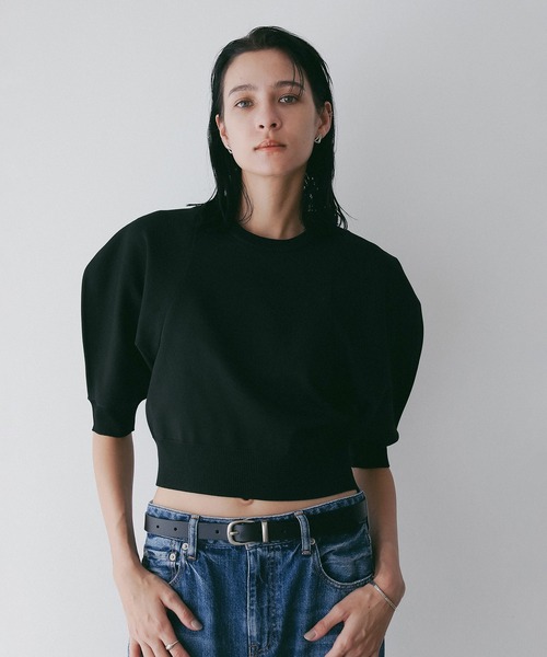 MANOF(マノフ)の「CIRCLE SLEEVE KNIT TOPS(ニット/セーター・レディース・ベージュ/ブラウン/レッド/ブラック・F)」の12枚目の写真