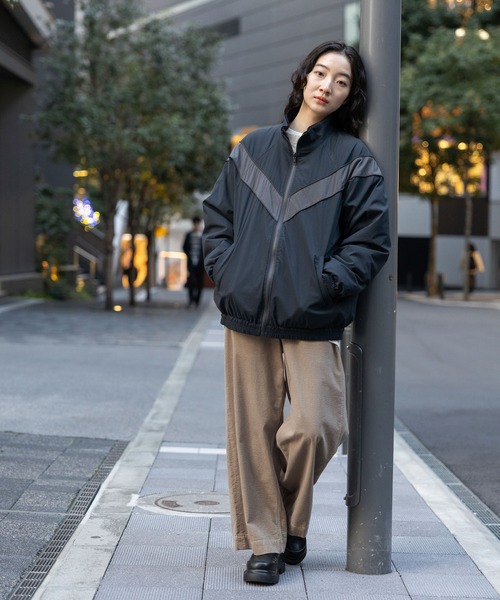 niko and... リバーシブルvラインブルゾン　L リバーシブルVラインブルゾン（ブルゾン）｜niko and（ニコアンド