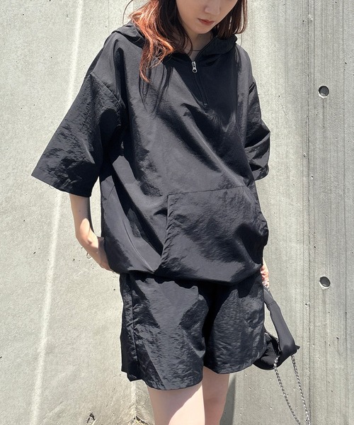 セール】【ISOOK / アイスー】ナイロンパーカーセットアップ