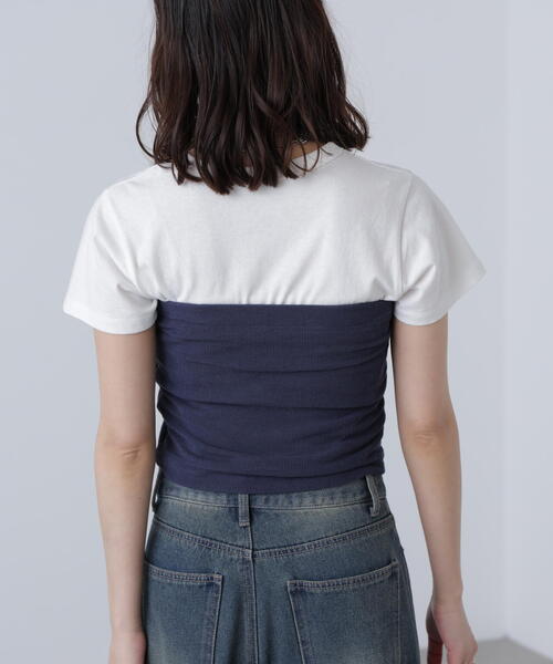 FREE'S MART（フリーズマート）の「◆リボンベアニットソービスチェ（Tシャツ/カットソー・レディース・ネイビー/グレー・FREE）」の18枚目の写真