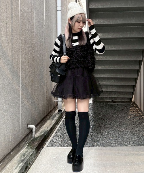 Narcissus(ナルシス)の「チュールミニスカート(スカート・レディース・ホワイト/ブラック・FREE)」の18枚目の写真