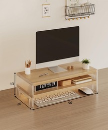 aimoha（アイモハ）の「アクリル脚 モニター台　2段（PCグッズ）」