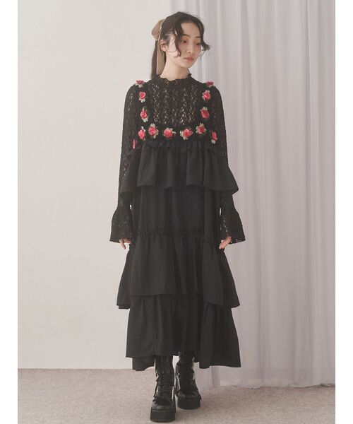 メリージェニー クロシェティアードキャミワンピース クロシェティアードキャミワンピース｜メリージェニー（merry