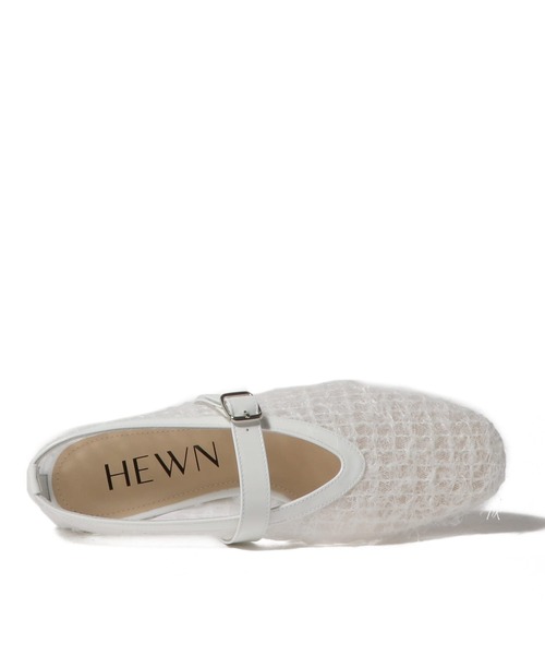 HEWN(ヒューン)の「HEWN / チュールフラットシューズ(バレエシューズ・レディース・ホワイト・38/36/37)」の3枚目の写真