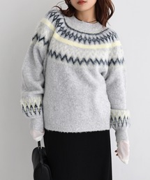 MADISONBLUE ノルディックセーター グレー MADISONBLUE ノルディックセーター グレー