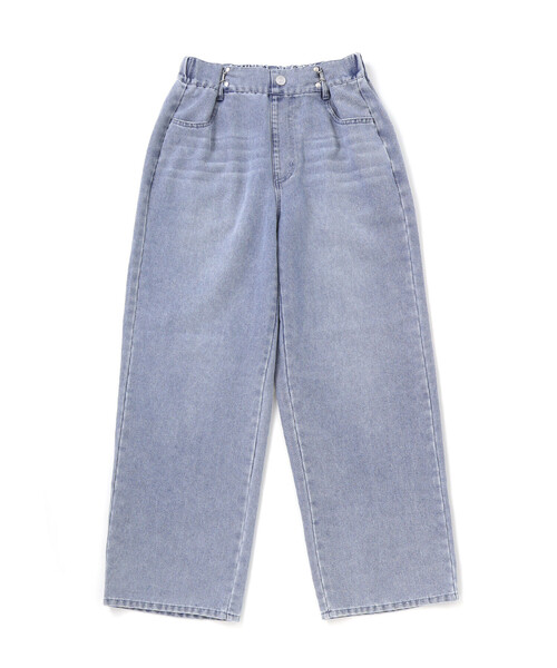 ZIDDY（ジディ）の「ハートプリントワイドデニムパンツ(130~160cm)（デニムパンツ・キッズ・ブルー/グレー・FREE/130cm/140cm/150cm）」の9枚目の写真