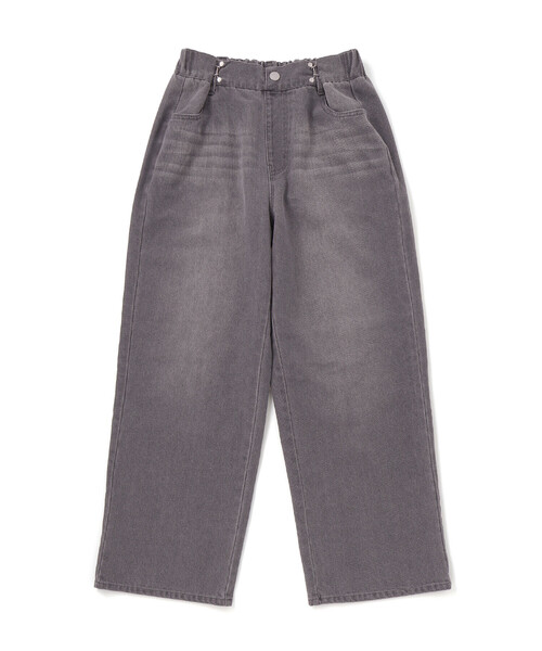 ZIDDY（ジディ）の「ハートプリントワイドデニムパンツ(130~160cm)（デニムパンツ・キッズ・ブルー/グレー・FREE/130cm/140cm/150cm）」の11枚目の写真