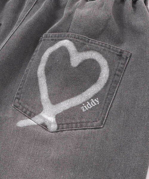 ZIDDY（ジディ）の「ハートプリントワイドデニムパンツ(130~160cm)（デニムパンツ・キッズ・ブルー/グレー・FREE/130cm/140cm/150cm）」の17枚目の写真