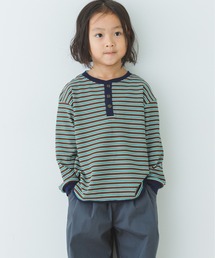 URBAN RESEARCH DOORS（アーバンリサーチドアーズ）の「『WEB/一部店舗限定サイズ』ワッフルボーダーロングTシャツ(KIDS)（Tシャツ/カットソー・キッズ）」