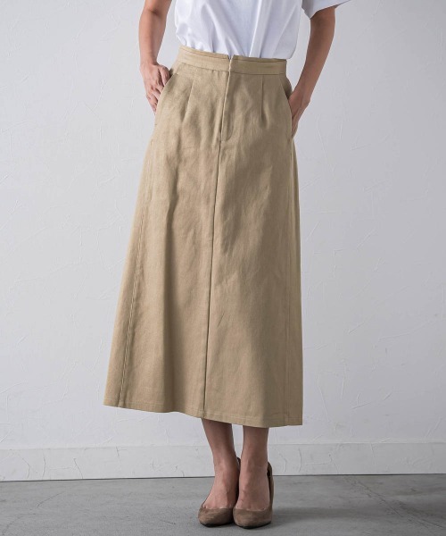 Viaggio Blu（ビアッジョブルー）の「ラメタイトスカート≪手洗い可能≫（スカート・レディース・チャコールグレー/ベージュ・S/M）」の2枚目の写真