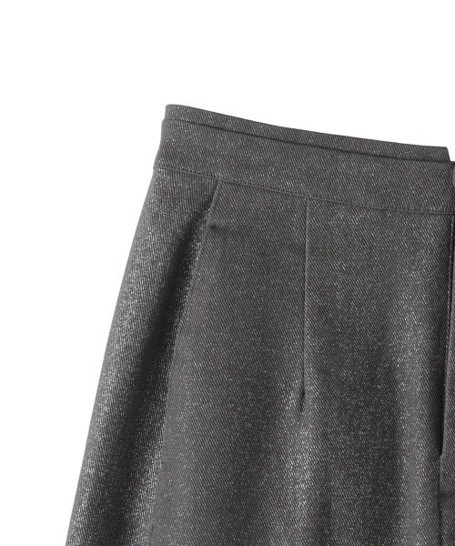 Viaggio Blu（ビアッジョブルー）の「ラメタイトスカート≪手洗い可能≫（スカート・レディース・チャコールグレー/ベージュ・S/M）」の9枚目の写真