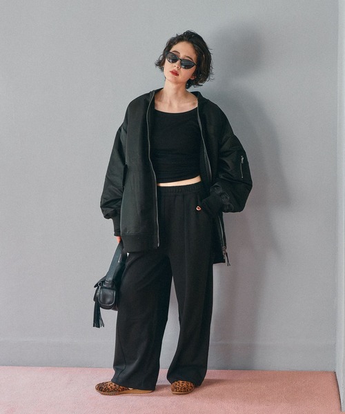 niko and...(ニコアンド)の「リバーシブルロングMA‐1(MA-1・レディース・カーキ/ブラック/ボルドー・FREE)」の6枚目の写真