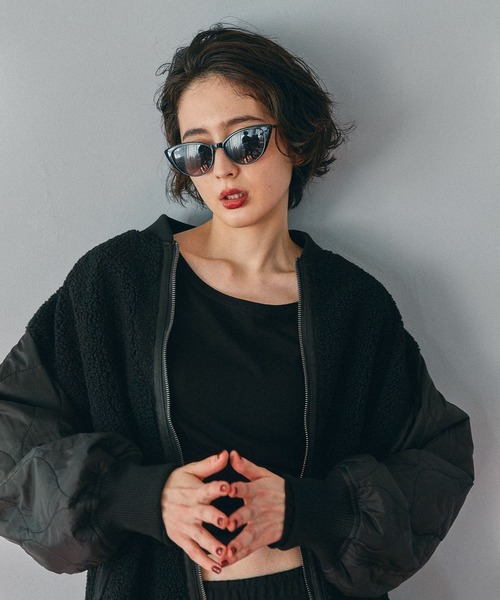 niko and...(ニコアンド)の「リバーシブルロングMA‐1(MA-1・レディース・カーキ/ブラック/ボルドー・FREE)」の15枚目の写真