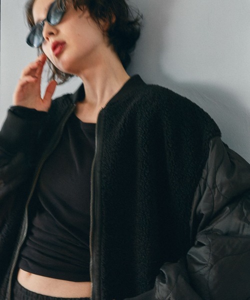 niko and...(ニコアンド)の「リバーシブルロングMA‐1(MA-1・レディース・カーキ/ブラック/ボルドー・FREE)」の16枚目の写真