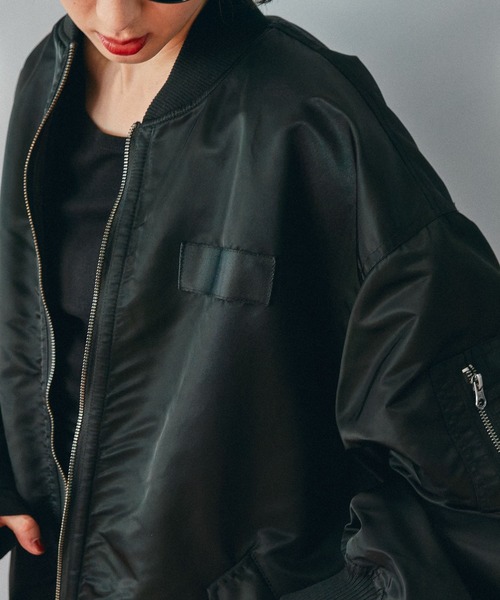 niko and...(ニコアンド)の「リバーシブルロングMA‐1(MA-1・レディース・カーキ/ブラック/ボルドー・FREE)」の17枚目の写真