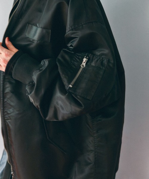 niko and...(ニコアンド)の「リバーシブルロングMA‐1(MA-1・レディース・カーキ/ブラック/ボルドー・FREE)」の19枚目の写真