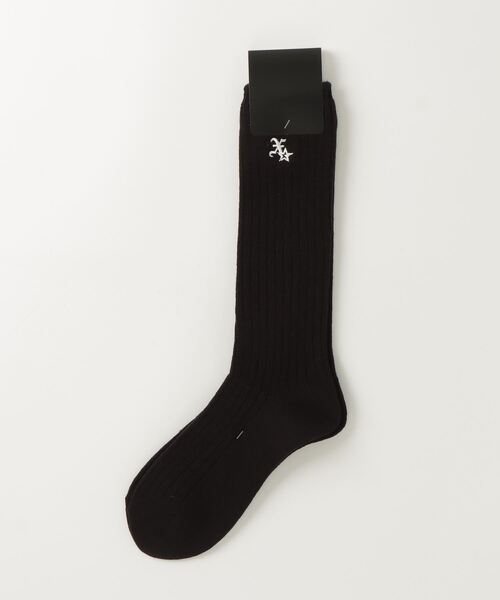 X-girl（エックスガール）の「XG STAR LOGO LOOSE SOCKS（ソックス/靴下・レディース・ブラック/ホワイト・ONE SIZE）」の7枚目の写真