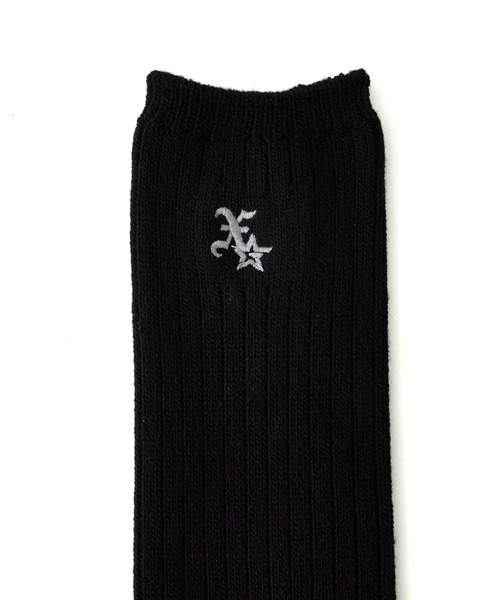 X-girl（エックスガール）の「XG STAR LOGO LOOSE SOCKS（ソックス/靴下・レディース・ブラック/ホワイト・ONE SIZE）」の4枚目の写真