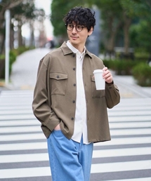 a.v.v（アーヴェヴェ）の「【イージーケア/シワになりにくい】ダブルポケットシャツ 秋リライト【洗濯機で洗える/ストレッチ】（シャツ/ブラウス）」