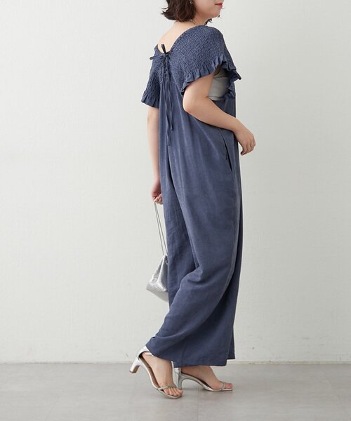 セール】ピーチ起毛シャーリングサロペット（ワンピース）｜Remind me