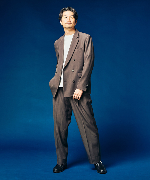 417 EDIFICE（フォーワンセブンエディフィス）の「”4WAYストレッチ” 2タックパンツ（スラックス・メンズ・ブラック/ブラウン/カーキ・SMALL/LARGE/MEDIUM）」の18枚目の写真