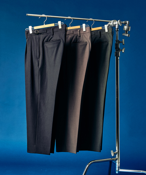 417 EDIFICE（フォーワンセブンエディフィス）の「”4WAYストレッチ” 2タックパンツ（スラックス・メンズ・ブラック/ブラウン/カーキ・SMALL/LARGE/MEDIUM）」の22枚目の写真