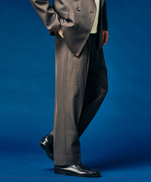 417 EDIFICE（フォーワンセブンエディフィス）の「”4WAYストレッチ” 2タックパンツ（スラックス・メンズ・ブラック/ブラウン/カーキ・SMALL/LARGE/MEDIUM）」の4枚目の写真