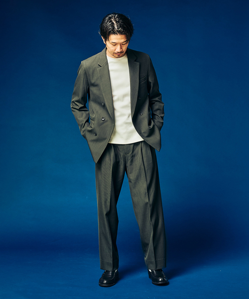 417 EDIFICE（フォーワンセブンエディフィス）の「”4WAYストレッチ” 2タックパンツ（スラックス・メンズ・ブラック/ブラウン/カーキ・SMALL/LARGE/MEDIUM）」の8枚目の写真