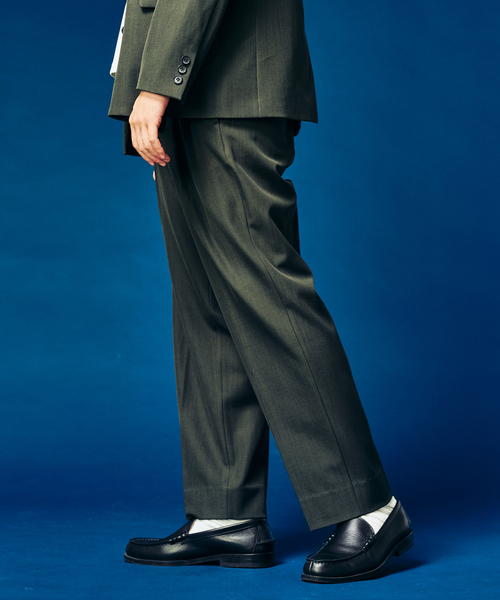 417 EDIFICE（フォーワンセブンエディフィス）の「”4WAYストレッチ” 2タックパンツ（スラックス・メンズ・ブラック/ブラウン/カーキ・SMALL/LARGE/MEDIUM）」の11枚目の写真