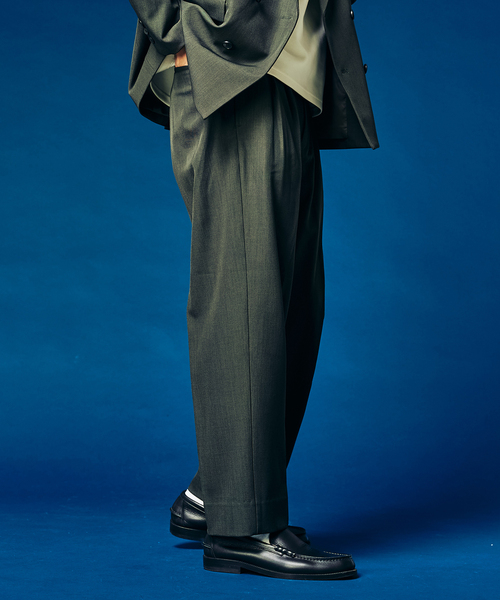 417 EDIFICE（フォーワンセブンエディフィス）の「”4WAYストレッチ” 2タックパンツ（スラックス・メンズ・ブラック/ブラウン/カーキ・SMALL/LARGE/MEDIUM）」の12枚目の写真