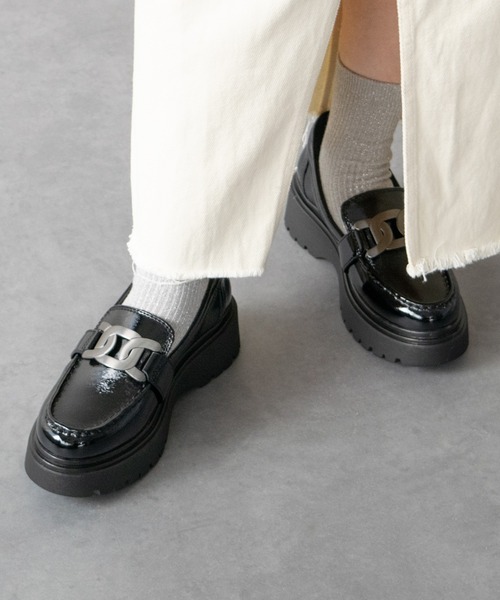 GlamLipsボリュームソールローファー ブラック S GlamLipsボリュームソールローファー ブラック S GlamLipsボリューム