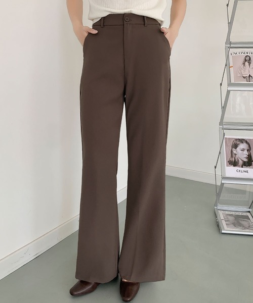 セール】シンプル フレアパンツ（スラックス）｜LOWO（ロワ）の