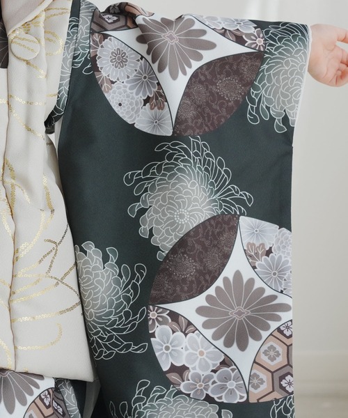 七五三3歳用被布コートセット 男の子 ひよこ商店 ベージュ金彩