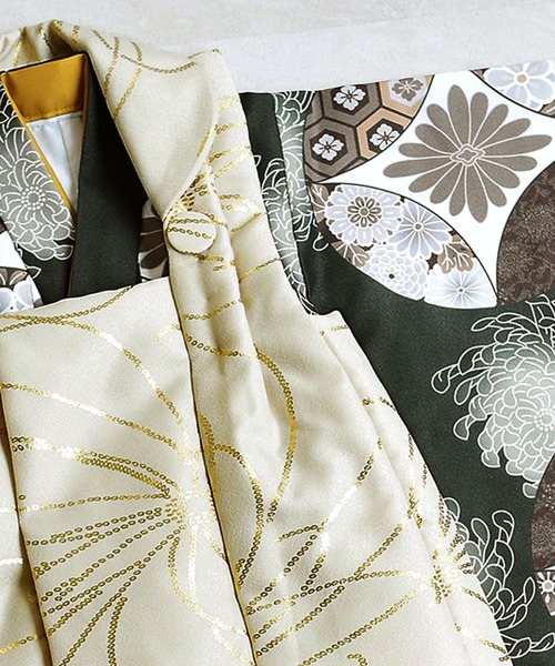 七五三3歳用被布コートセット 男の子 ひよこ商店 ベージュ金彩