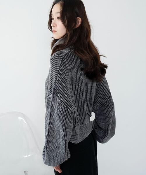 WEGO(ウィゴー)の「WEGO/ダブルジップショートニットブルゾン(カーディガン/ボレロ・レディース・スミクロ/アイボリー/ブラック系その他5・FREE)」の18枚目の写真