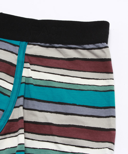 PACT(パクト)の「PACT/パクト Men's Boxer Brief-Route 66 メンズ・ボクサーブリーフ(ブリーフ・メンズ・ストライプ・S/L/M)」の2枚目の写真