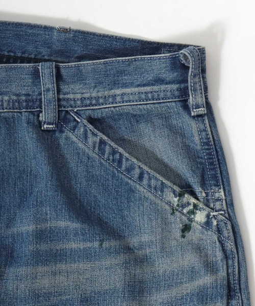 Lee(リー)の「Lee/リー DENIM WIDE PAINTER ワイドペインターパンツ/ダメージ加工(デニムパンツ・メンズ・ライトインディゴブルー・L/XL/M)」の5枚目の写真