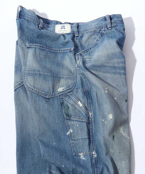 Lee(リー)の「Lee/リー DENIM WIDE PAINTER ワイドペインターパンツ/ダメージ加工(デニムパンツ・メンズ・ライトインディゴブルー・L/XL/M)」の14枚目の写真