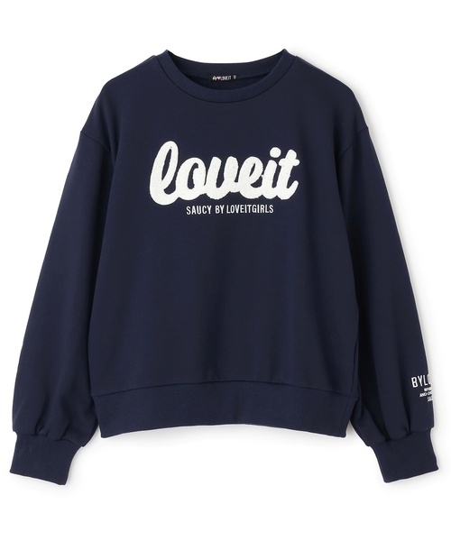 by LOVEiT(バイラビット)の「サガラ刺しゅうプルオーバー(スウェット・キッズ・グリーン/ネイビー/ホワイト系その他・120cm/130cm/140cm/160cm/150cm)」の3枚目の写真