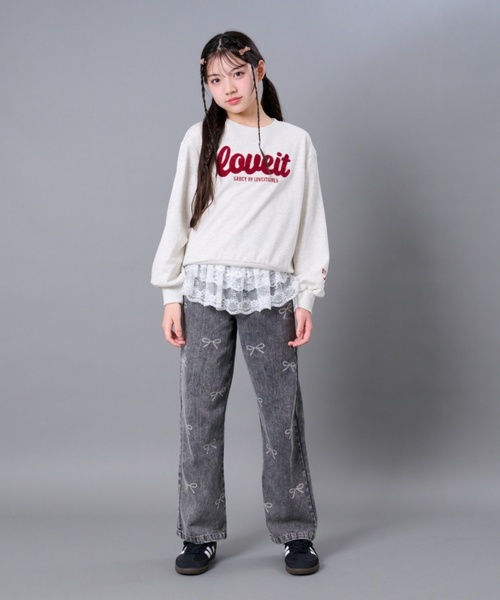 by LOVEiT(バイラビット)の「サガラ刺しゅうプルオーバー(スウェット・キッズ・グリーン/ネイビー/ホワイト系その他・120cm/130cm/140cm/160cm/150cm)」の4枚目の写真