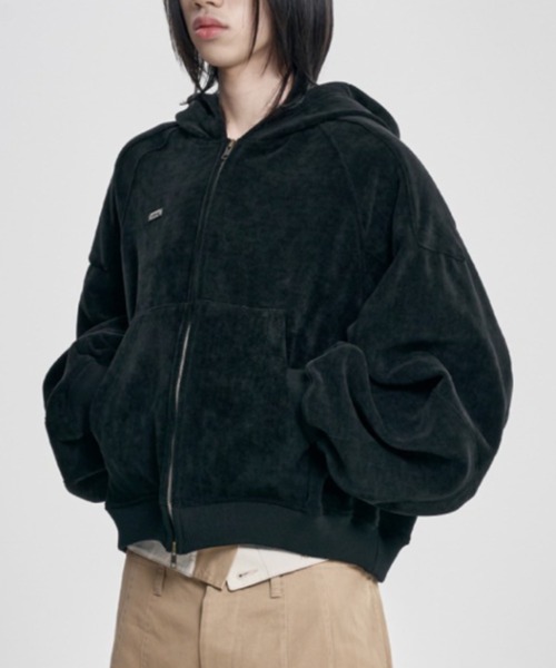 AJOBYAJO（アジョバイアジョ）の「【AJOBYAJO】Corduroy Short Zip-Up Hoodie / 【アジョバイアジョ】コーデュロイショートジップアップパーカー（パーカー・メンズ・ブラウン/カーキ/ブラック・L/XL）」の6枚目の写真