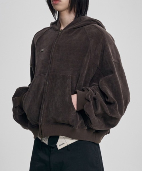 AJOBYAJO（アジョバイアジョ）の「【AJOBYAJO】Corduroy Short Zip-Up Hoodie / 【アジョバイアジョ】コーデュロイショートジップアップパーカー（パーカー・メンズ・ブラウン/カーキ/ブラック・L/XL）」の17枚目の写真