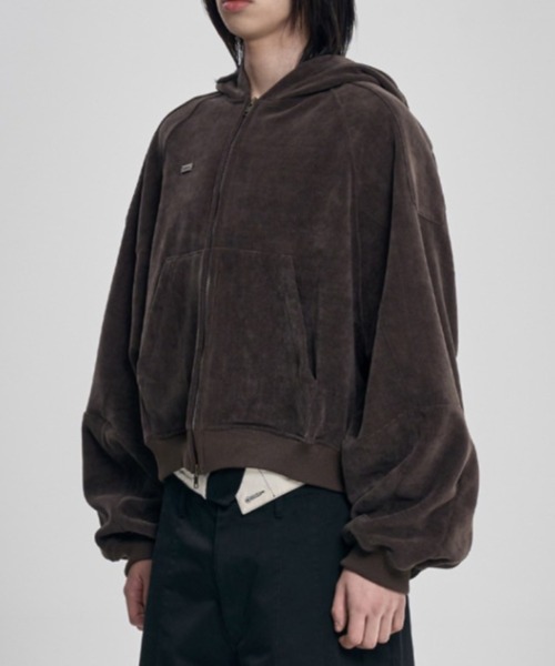 AJOBYAJO（アジョバイアジョ）の「【AJOBYAJO】Corduroy Short Zip-Up Hoodie / 【アジョバイアジョ】コーデュロイショートジップアップパーカー（パーカー・メンズ・ブラウン/カーキ/ブラック・L/XL）」の21枚目の写真