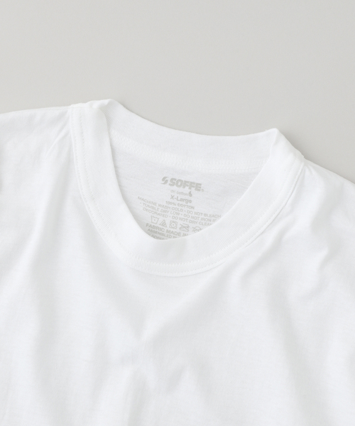 SOFFE（ソフィー）の「SOFFE BLANK T（Tシャツ/カットソー・メンズ・ホワイト・X-LARGE/LARGE/MEDIUM）」の3枚目の写真