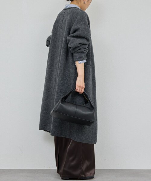 GALLARDAGALANTE（ガリャルダガランテ）の「【WALANCE】ウールロングカーディガン／別注（カーディガン/ボレロ・レディース・チャコールグレー/ベージュ・FREE）」の6枚目の写真