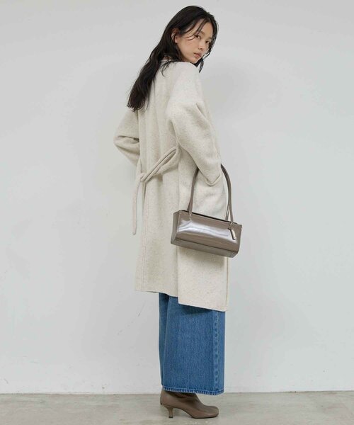 GALLARDAGALANTE（ガリャルダガランテ）の「【WALANCE】ウールロングカーディガン／別注（カーディガン/ボレロ・レディース・チャコールグレー/ベージュ・FREE）」の12枚目の写真