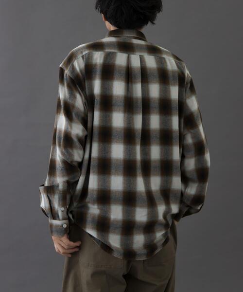FORK&SPOON（フォークアンドスプーン）の「FORK&SPOON　ネルチェックシャツ（シャツ/ブラウス・メンズ・ネイビー/ブラウン/グリーン/アイボリー・5/4）」の10枚目の写真
