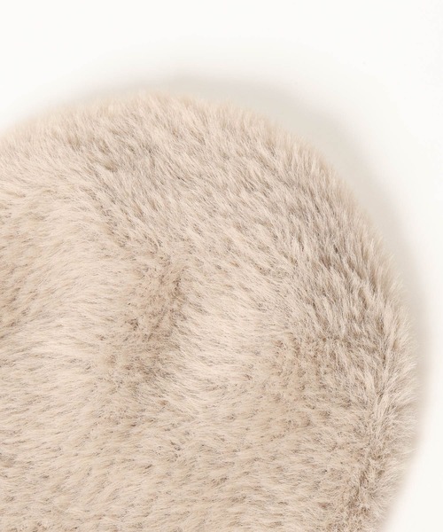 BAYFLOW（ベイフロー）の「[柔らかな肌触り]シャギービーニー（ニットキャップ/ビーニー・レディース・ブラック/グレイッシュベージュ・FREE）」の8枚目の写真