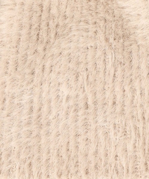 BAYFLOW（ベイフロー）の「[柔らかな肌触り]シャギービーニー（ニットキャップ/ビーニー・レディース・ブラック/グレイッシュベージュ・FREE）」の7枚目の写真