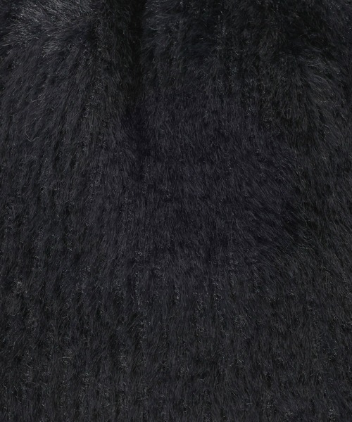BAYFLOW（ベイフロー）の「[柔らかな肌触り]シャギービーニー（ニットキャップ/ビーニー・レディース・ブラック/グレイッシュベージュ・FREE）」の4枚目の写真